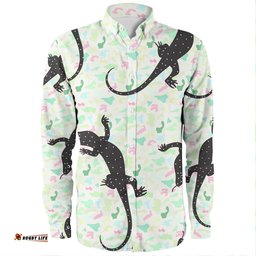 Amazing Aussie Australia Goannas Aboriginal Goanna Dot Art Colorful Inspired s Long Sleeve Shirt