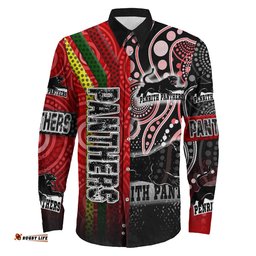 Penrith Panthers Sporty Style Long Sleeve Button Shirt