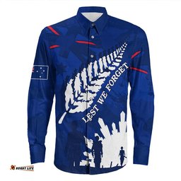 Australia Anzac Camouflage Mix Fern Long Sleeve Button Shirt