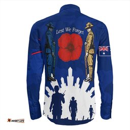 Australia Anzac Camouflage Mix Fern Long Sleeve Button Shirt