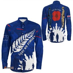 Australia Anzac Camouflage Mix Fern Long Sleeve Button Shirt
