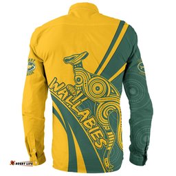 Amazing Aussie Australia Wallabies Squad Aboriginal Pattern Inspired Long Sleeve Shirt