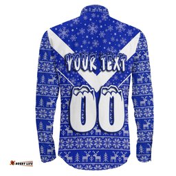 Custom Canterbury-Bankstown Bulldogs Aboriginal Tattoo Long Sleeve Button Shirt