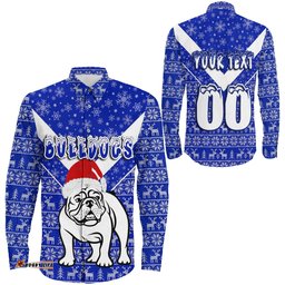 Custom Canterbury-Bankstown Bulldogs Aboriginal Tattoo Long Sleeve Button Shirt