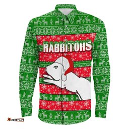 South Sydney Rabbitohs Christmas Long Sleeve Button Shirt