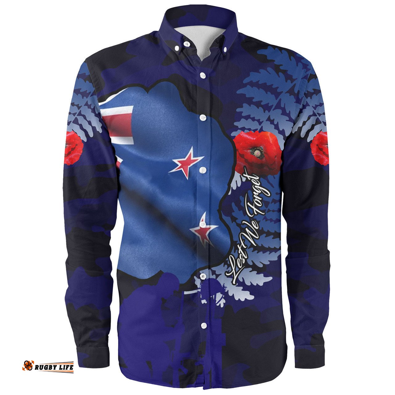 Amazing Aussie Australia Anzac Day Custom Lest We Forget Poppy Flag Shirt Long Sleeve Shirt