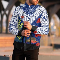 New Zealand Soldier Long Sleeve Button Shirt