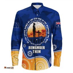 Custom Australia Anzac Camouflage Vitality Long Sleeve Button Shirt