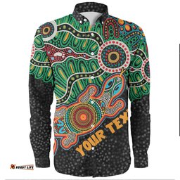 Amazing Aussie Australia Aboriginals Walking with 3000 Ancestors Behind Me With Goannas Long Sleeve Shirt