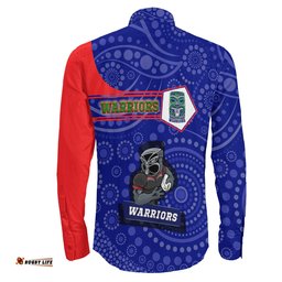 New Zealand Warriors Simple Style Long Sleeve Button Shirt