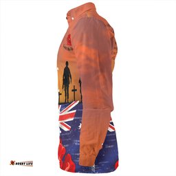 Amazing Aussie Australia Lest We Forger Soldiers Flag With Poppy Flower Long Sleeve Shirt