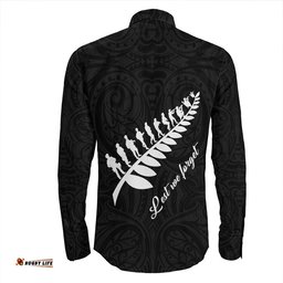 Anzac Fern Lest We Forget Long Sleeve Button Shirt