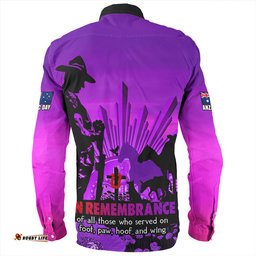Amazing Aussie Australia Anzac Day Animal Companions Forever Remembered Long Sleeve Shirt