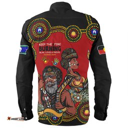 Amazing Aussie Australia Indigenous Culture Naidoc Week Keep The Fire Burning! Blak, Loud & Proud Long Sleeve Shirt