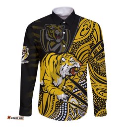 Richmond Football Long Sleeve Button Shirt Aboriginal Go The Tigers Premiers