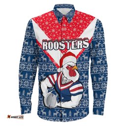 Sydney Roosters Christmas Long Sleeve Button Shirt