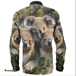 Amazing Aussie Australia Koalas Three Koalas with Gum Trees Ver1s Long Sleeve Shirt