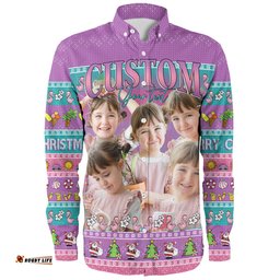 Amazing Aussie Australia Christmas Custom Personalised Purple Summer Vibes Chrissie Present Long Sleeve Shirt