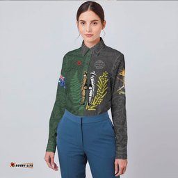 Anzac Spirit Lest We Forget Long Sleeve Button Shirt