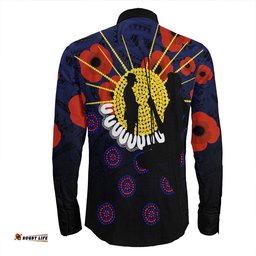 Anzac Day We Will Remember Them Long Sleeve Button Shirt