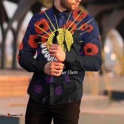 Anzac Day We Will Remember Them Long Sleeve Button Shirt