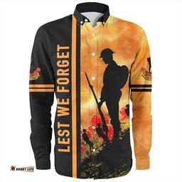 Amazing Aussie Australia Lest We Forget Quater Style Long Sleeve Shirt