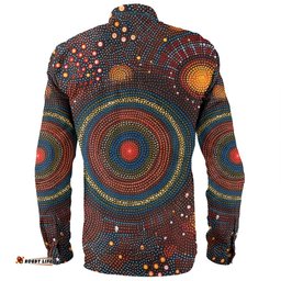 Amazing Aussie Australia Christmas Custom Personalised Aboriginal Inspired Patterns Long Sleeve Shirt