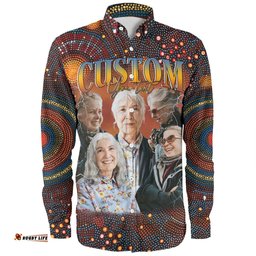 Amazing Aussie Australia Christmas Custom Personalised Aboriginal Inspired Patterns Long Sleeve Shirt
