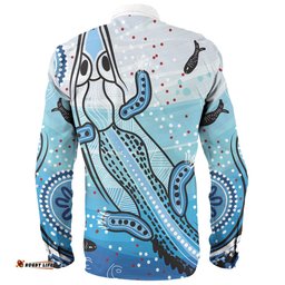 Amazing Aussie Australia Crocodiles Aboriginal Dot Artwork With Crocodiles Long Sleeve Shirt