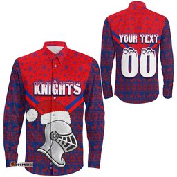 Custom Newcastle Knights Aboriginal Tattoo Long Sleeve Button Shirt