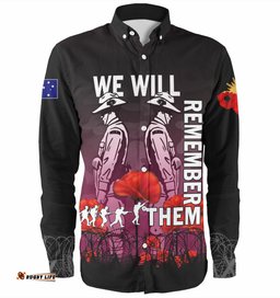 Amazing Aussie Australia Anzac Day Anzac Day Soldier We Will Remember Them Shirt Pink Long Sleeve Shirt