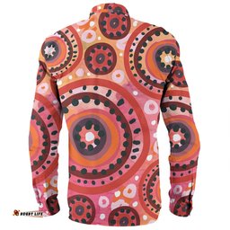 Amazing Aussie Australia Dot Painting Inspired Aboriginal Circle In The Aboriginal Dot Art Style Long Sleeve Shirt