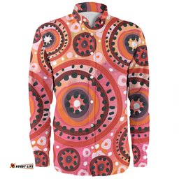 Amazing Aussie Australia Dot Painting Inspired Aboriginal Circle In The Aboriginal Dot Art Style Long Sleeve Shirt
