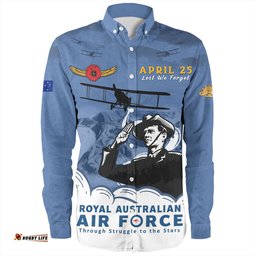 Amazing Aussie Australia Anzac Day Royal Australian Air Force Gallipoli Skies Long Sleeve Shirt