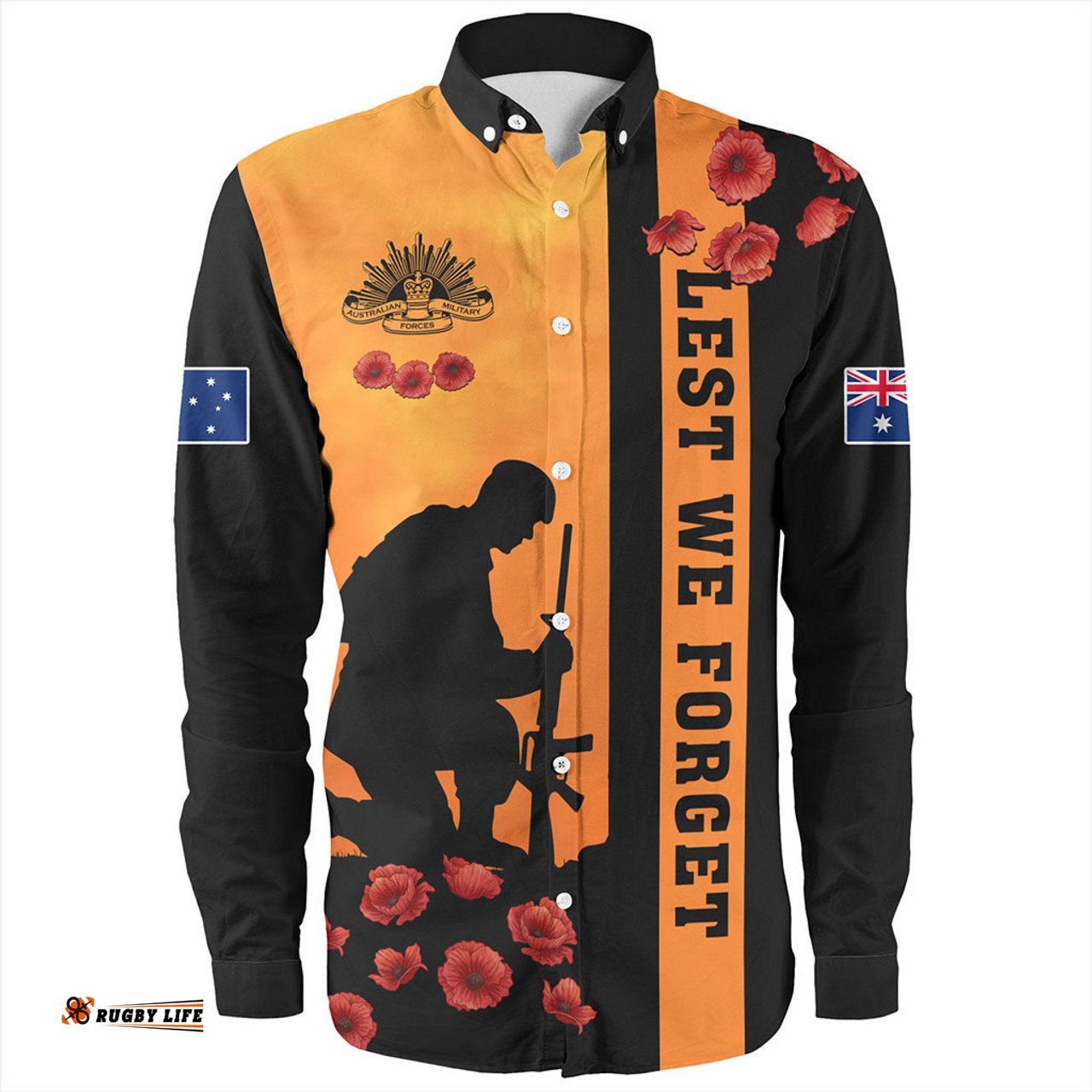 Amazing Aussie Australia Lest We Forget Sunset Simple Style Long Sleeve Shirt