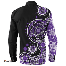 Amazing Aussie Australia Indigenous Turtle Aboriginal Dot Art Purple Long Sleeve Shirt