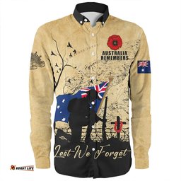 Amazing Aussie Australia Anzac Day Brothers In Arms Gallipoli Remembrance Long Sleeve Shirt