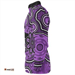 Amazing Aussie Australia Aboriginal Indigenous Dot Painting Purple Long Sleeve Shirt