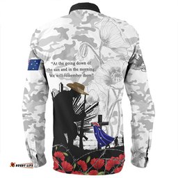 Amazing Aussie Australia Fallen But Not Forgotten Remembrance Day Tribute Long Sleeve Shirt