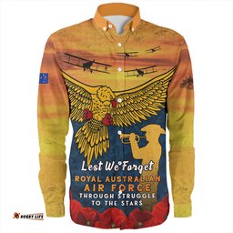 Amazing Aussie Australia Anzac Day Lest We Forget Royal Australian Air Force Long Sleeve Shirt
