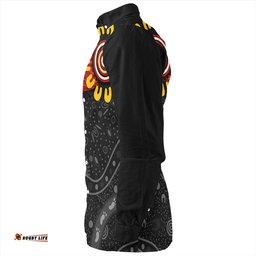 Amazing Aussie Australia Aboriginal Indigenous Dot Painting With Flag Long Sleeve Shirt