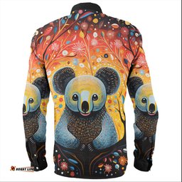 Amazing Aussie Australia Koala Customs Aboriginal Koala With Flowerss Long Sleeve Shirt
