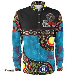 Amazing Aussie Australia Custom Naidoc Week Culture Art With River And Tortoise Aboriginal Long Sleeve Shirt