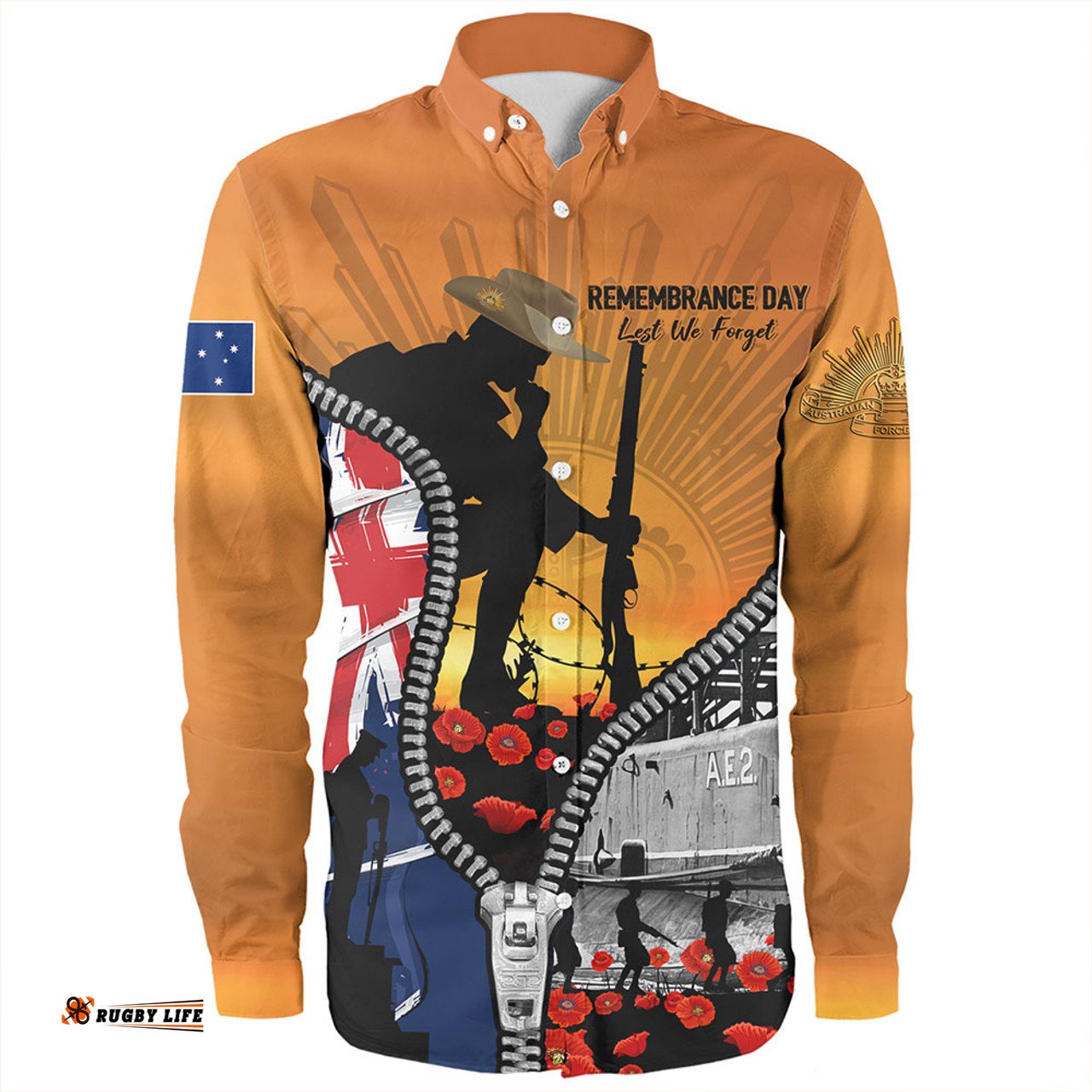 Amazing Aussie Australia Lest We Forget Honoring Our Heroes On Remembrance Day Long Sleeve Shirt