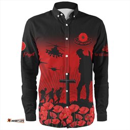 Amazing Aussie Australia Lest We Forget Red Poppies Special Style Long Sleeve Shirt