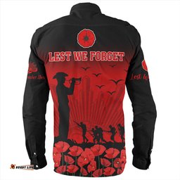 Amazing Aussie Australia Lest We Forget Red Poppies Special Style Long Sleeve Shirt