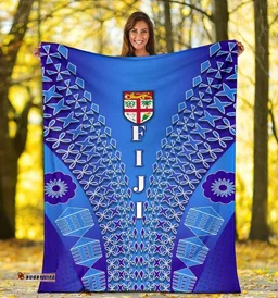 Fiji Drua Premium Blanket Tapa A31