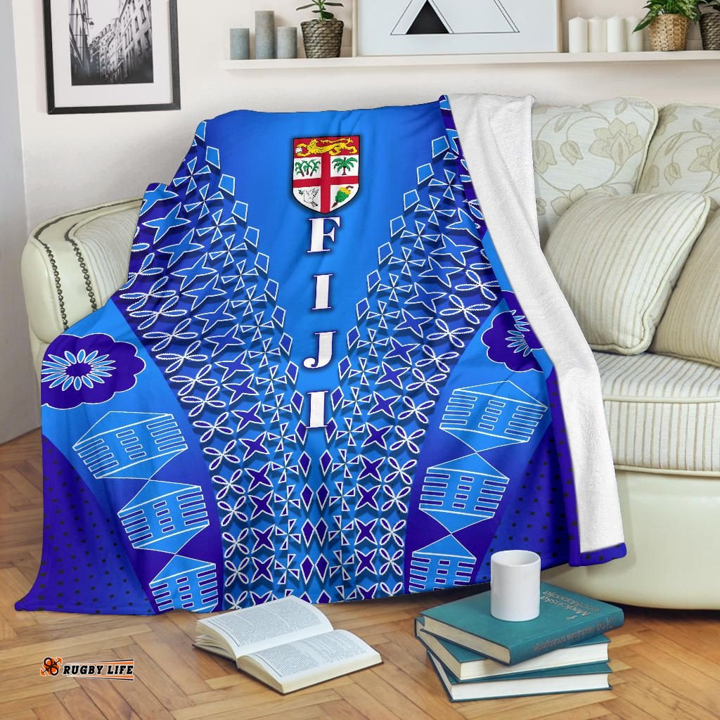Fiji Drua Premium Blanket Tapa A31