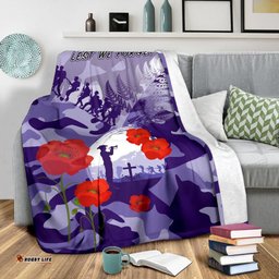 Love New Zealand Premium Blanket - Fern and Camouflage Anzac Lest We Forget Premium Blanket K13