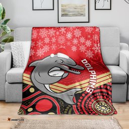 dolphins rugby christmas blanket merry xmas 2023 mix aboriginal art
